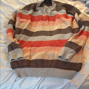 Davi and Dani Colorful Striped Sweater